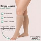 Calze BambooFlow™ a compressione punta APERTA - Per sentirti leggera!