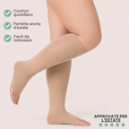 Calze BambooFlow™ a compressione punta APERTA - Per sentirti leggera!