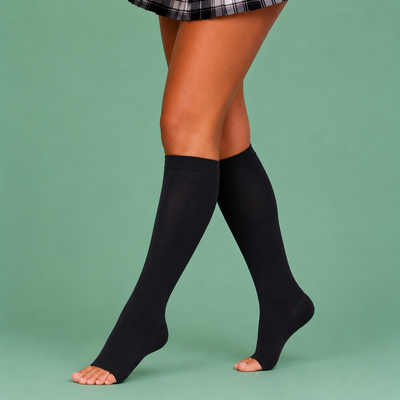Calze BambooFlow™ a compressione punta APERTA - Per sentirti leggera!