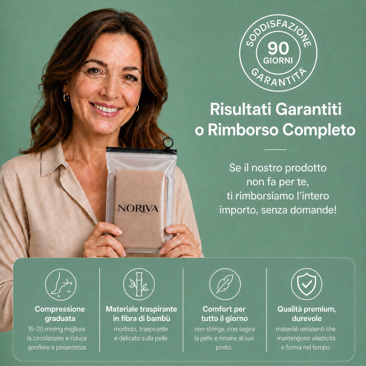 Calze BambooFlow™ a compressione punta APERTA - Per sentirti leggera!