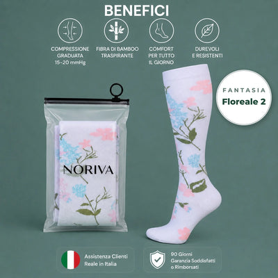 Calze a compressione Noriva Fantasia Floreale – variante 2
