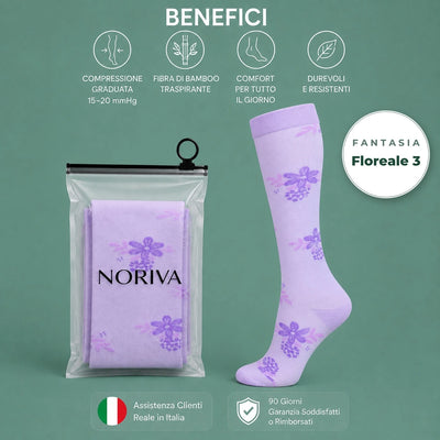 Calze a compressione Noriva Fantasia Floreale – variante 3