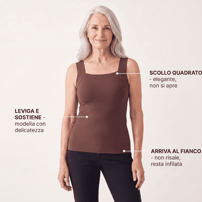 Scollo quadrato, leviga e sostiene