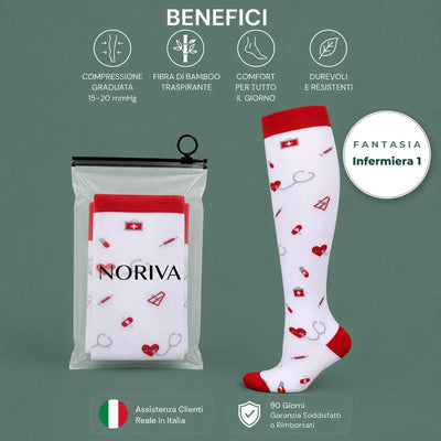 Calze a compressione Noriva Fantasia Infermiera – variante 1