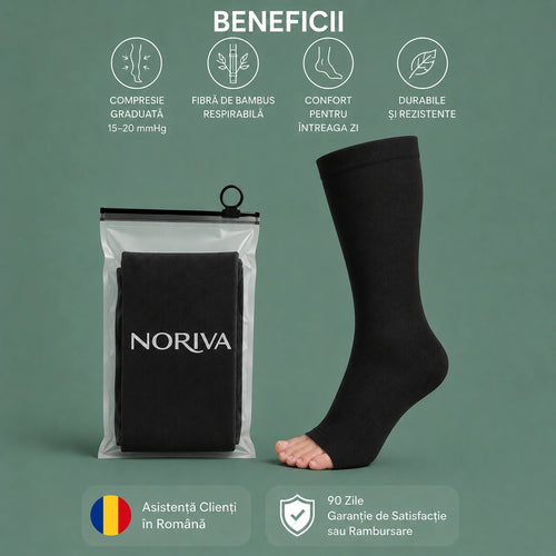 Șosete compresive BambooFlow™ fără vârf