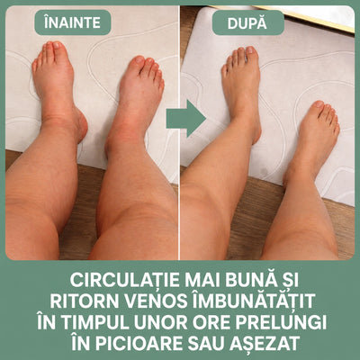 Înainte și după: circulație mai bună și ritorn venos îmbunătățit