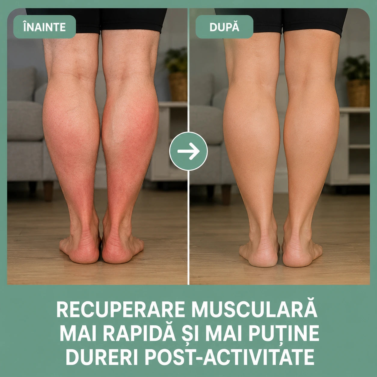 Înainte și după: recuperare musculară mai rapidă și mai puține dureri post-activitate