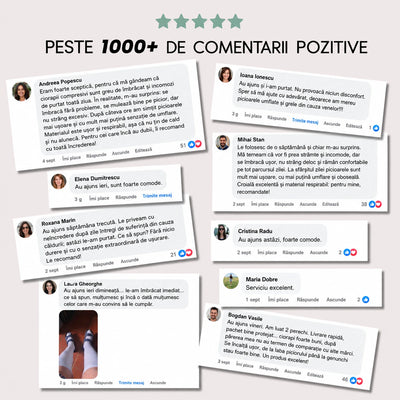 Peste 1000 de comentarii pozitive despre șosetele compresive Noriva