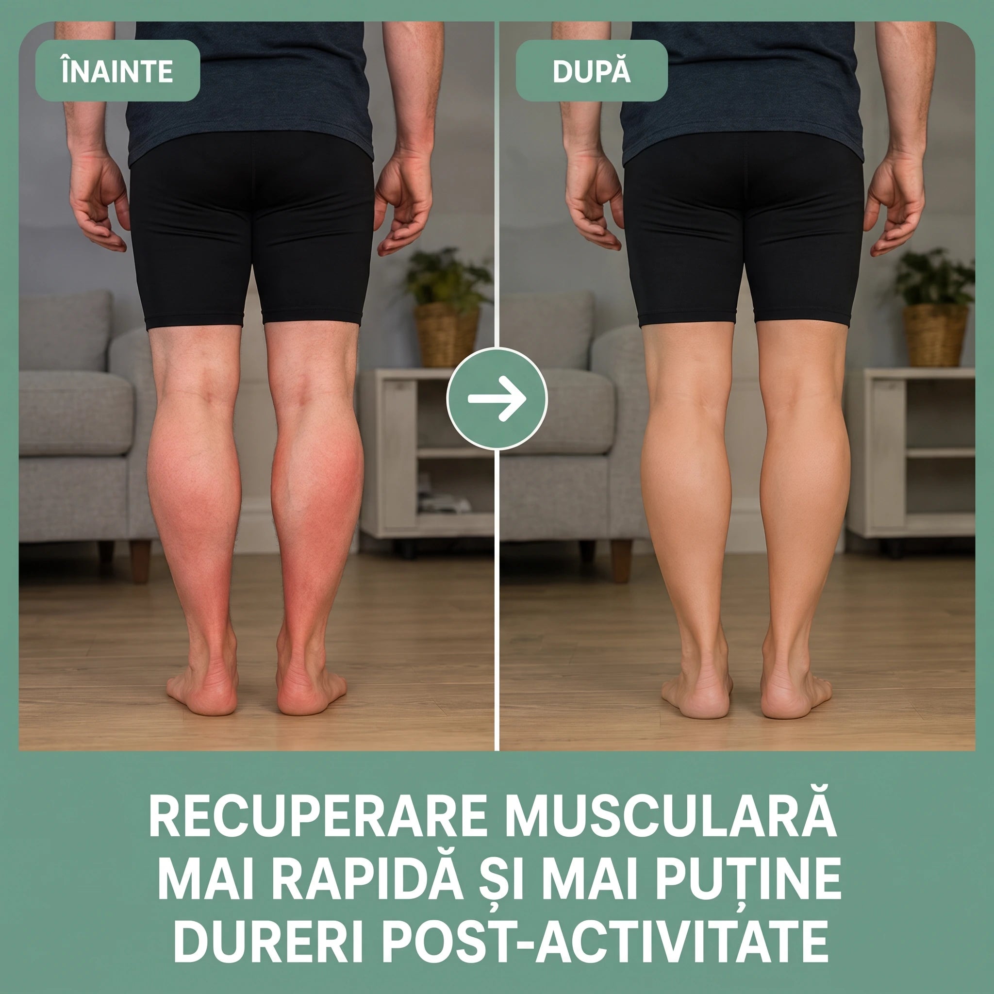 Înainte și după: recuperare musculară mai rapidă și mai puține dureri post-activitate