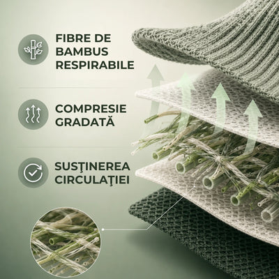 Fibre de bambus respirabile și compresie gradată